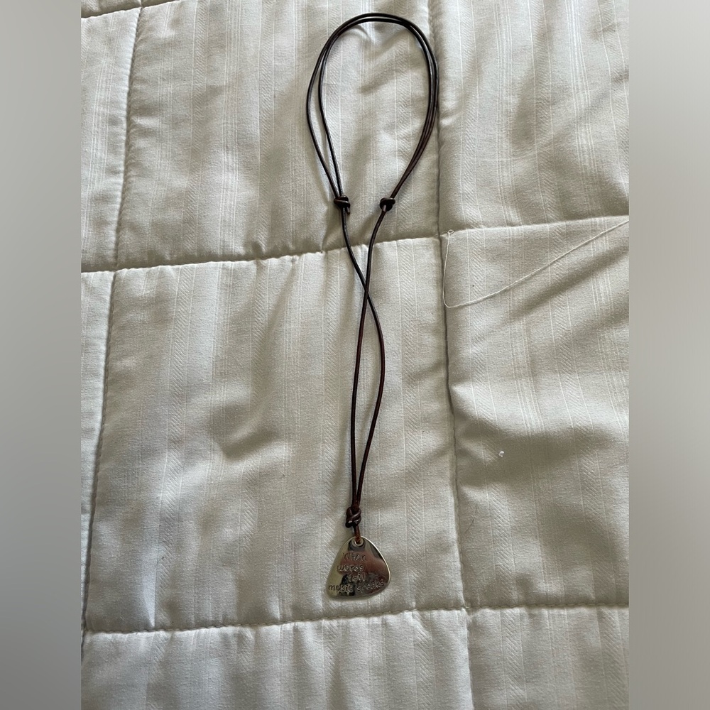 Handmade guitar pick necklace